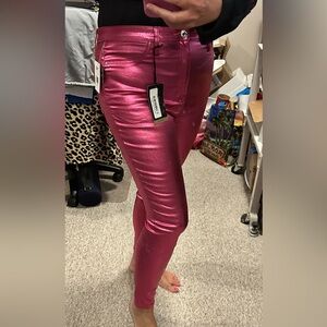 YMI Shimmering Pink Skinny Jeans